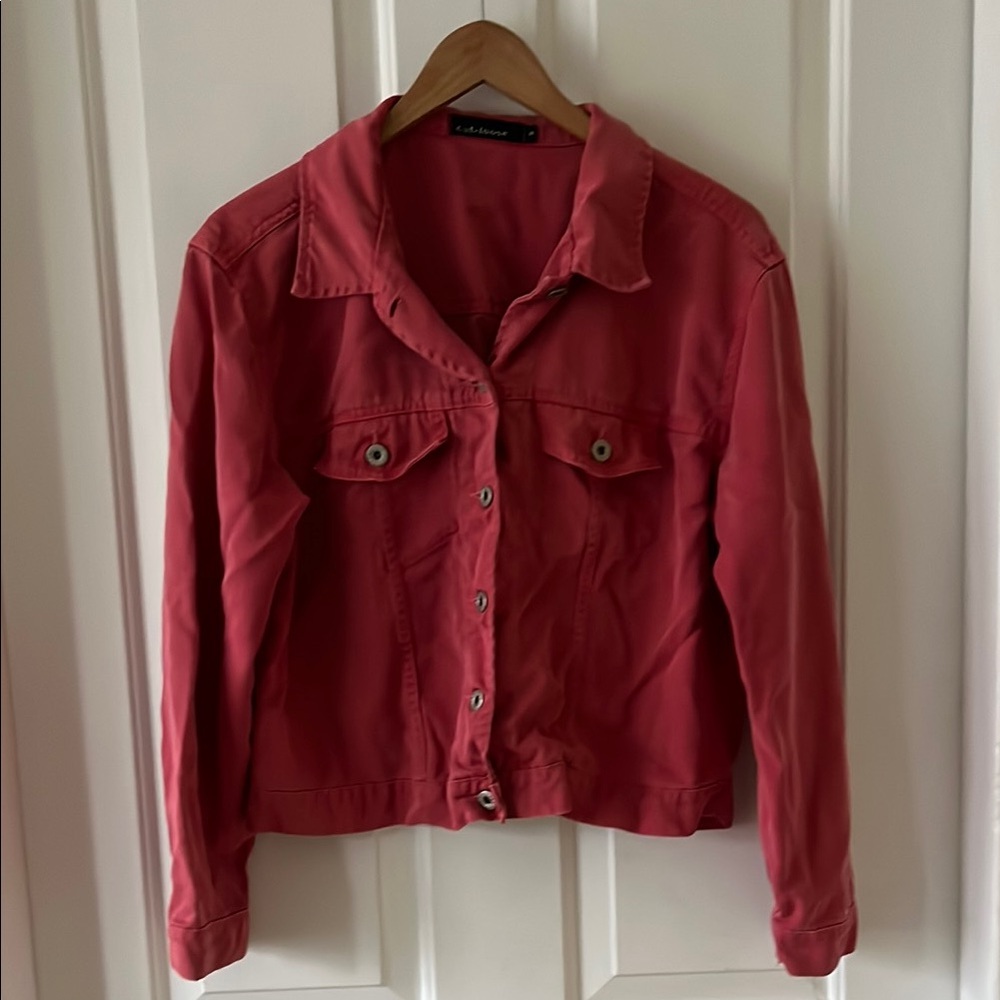 Cut Loose Coral Button-Up Jacket